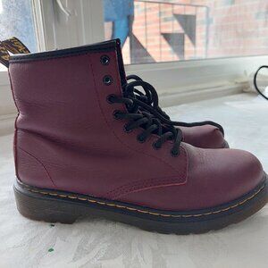 Dr. Martens Women's Cherry Red 1460J 8-Eye Leather Boots W5 EU36